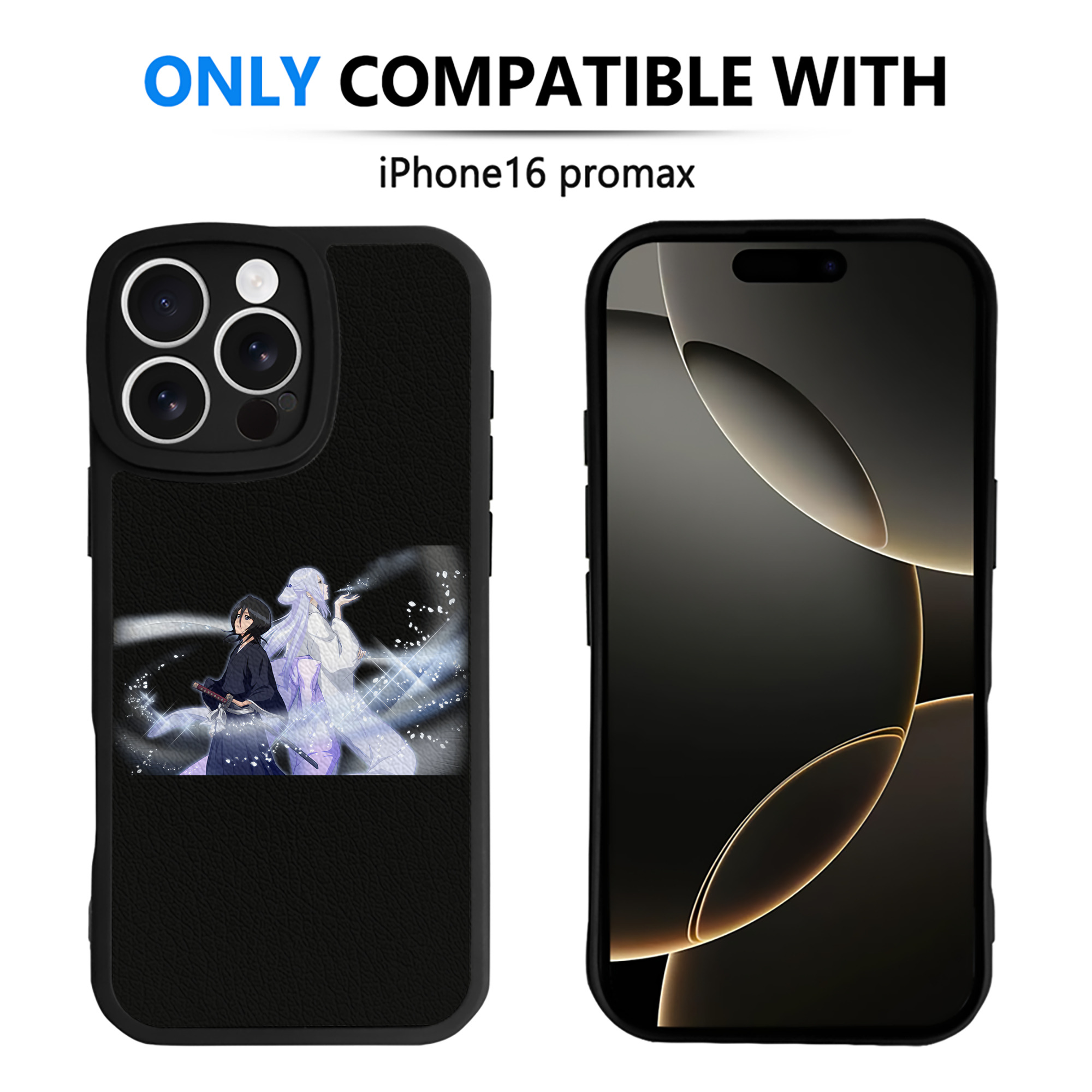 （画像用） ブリーチ 朽木ルキア BLEACH Kuchiki Rukia 【iPhone 16シリーズ対応】シリコンスマホケース（レザー調） 材質：シリコン
